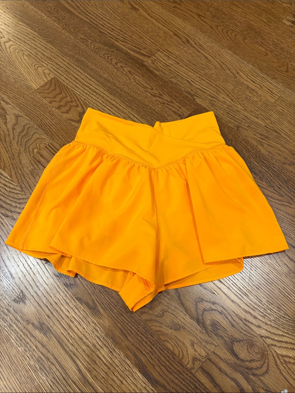 Women’s High-Waist Orange Skort Shorts